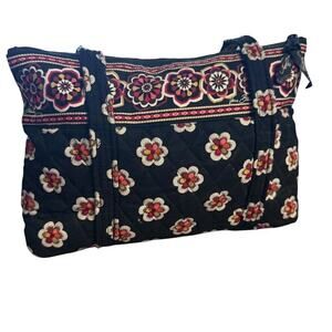 Vera Bradley Black and Red Floral Crossbody Bag